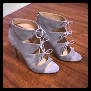 Ralph Lauren Grey Pump Suede High Heel